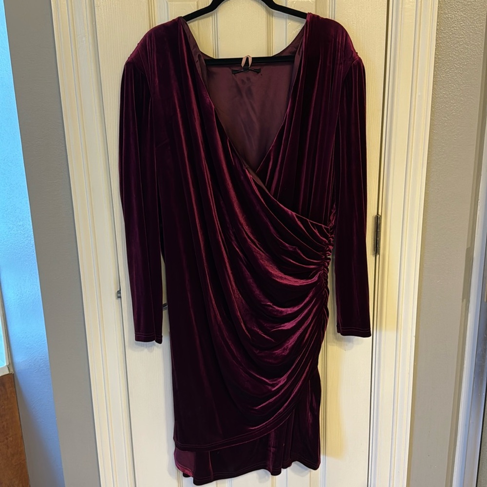 Maroon Alex Marie velvet dress